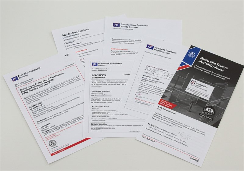 Official regulatory compliance documentation and certificates for Australian construction fence standards and safety requirements.