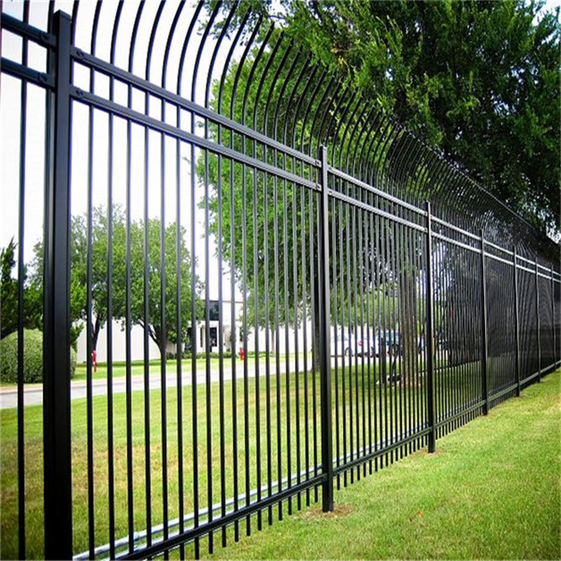 steel picket fence