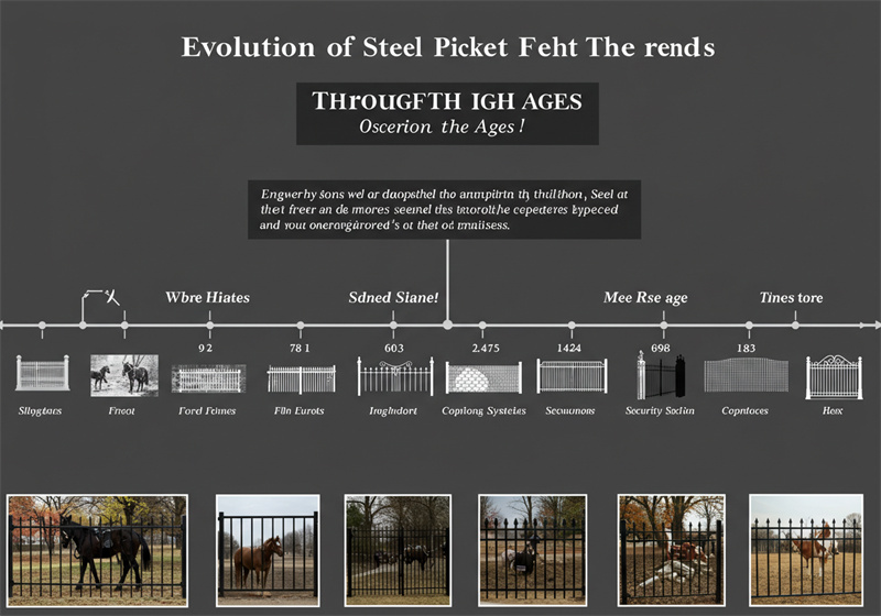 steel picket fencing through the ages