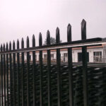 black metal fence