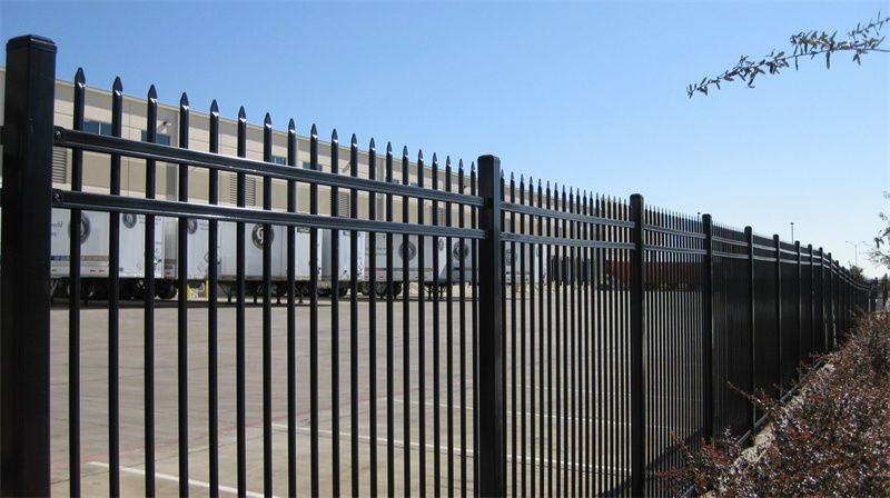 black metal fence