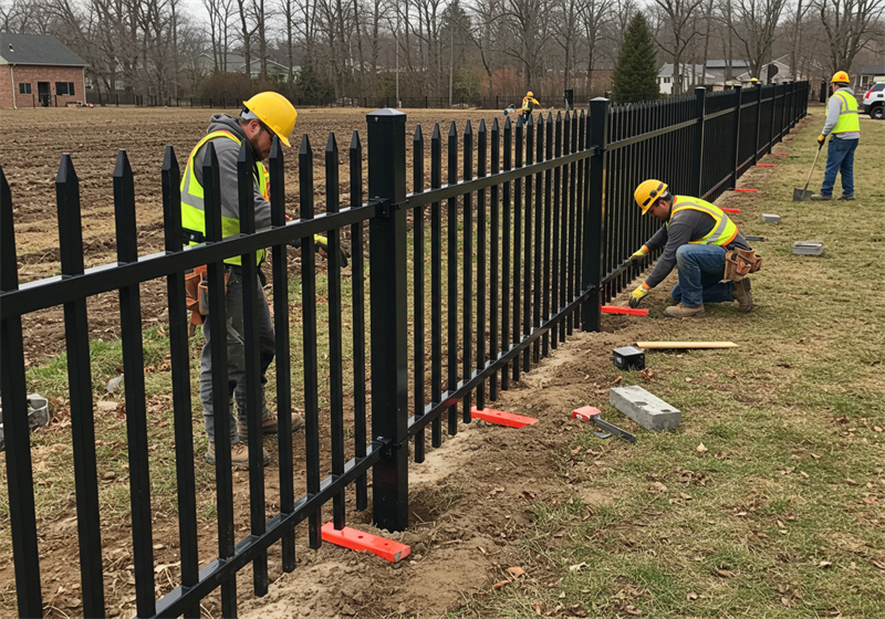 corrugated metal fence