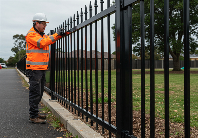 Master Commercial Steel Fence Installation