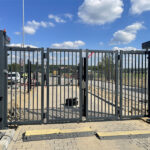 steel fence gate
