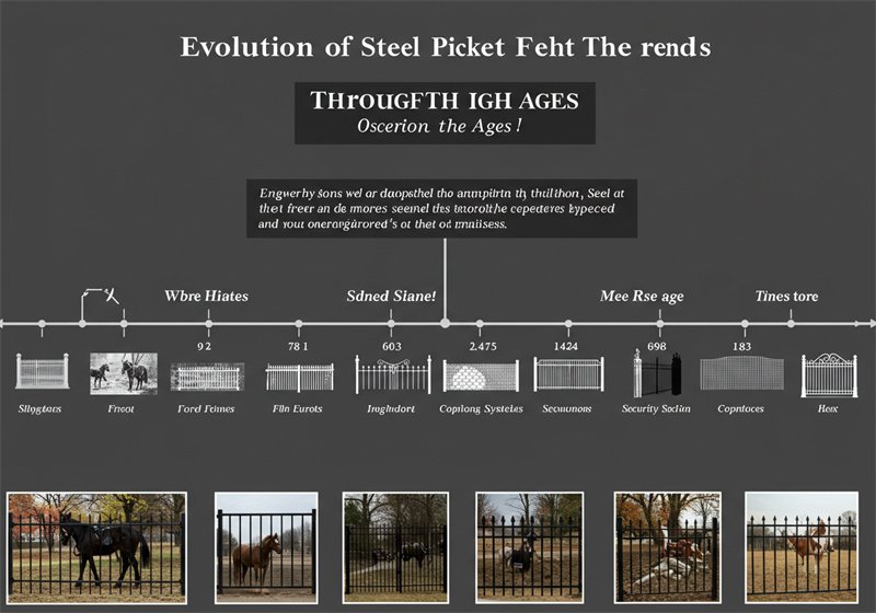 steel picket fencing through the ages