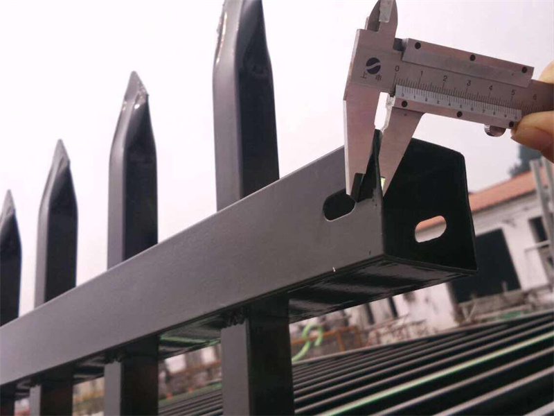 corrugated steel fence