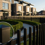 black rod iron fence