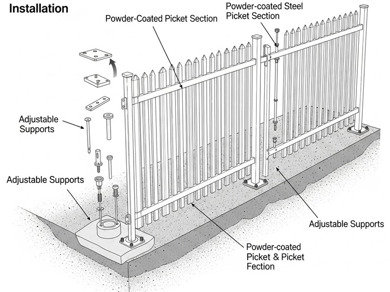 Custom Steel Fence Fabrication Process