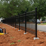 corrugated steel fence
