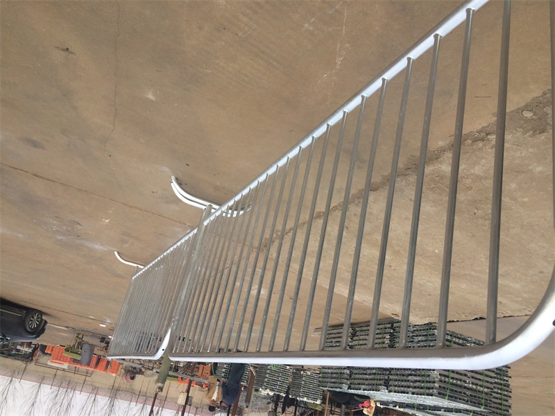 Galvanized steel crowd control barrier manufactured by DB Fencing, a leading wire mesh fence supplier with 14 years of export experience, featuring hot-dipped galvanization for durability and compliance with Australian Standards, ideal for event management and construction site security.