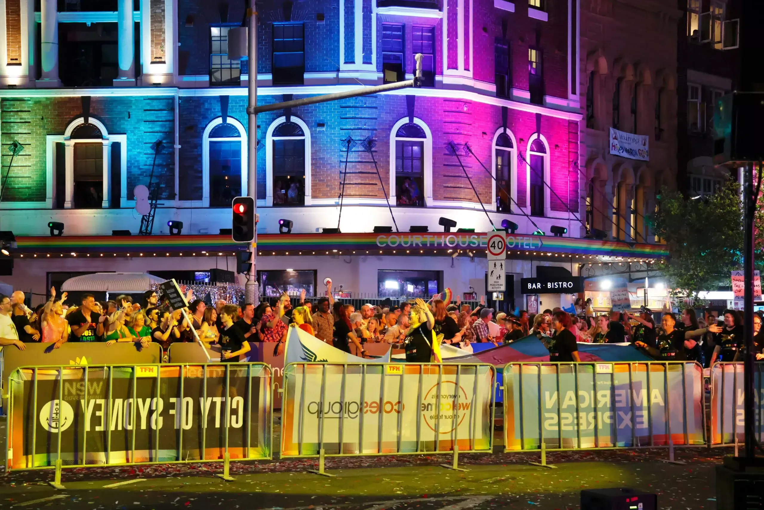Sydney festival crowd control barriers