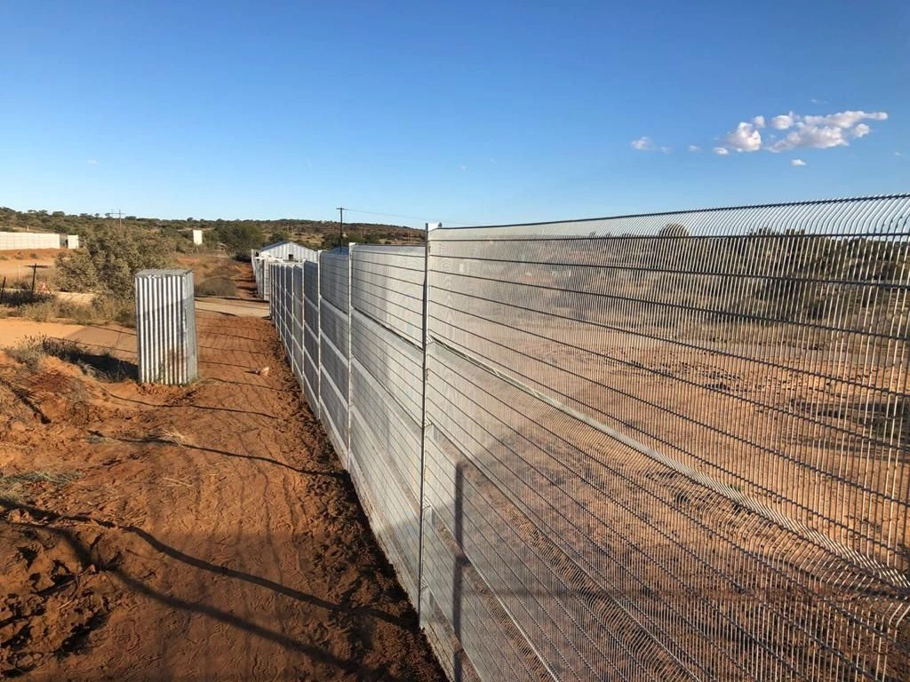 DB Fencing's premium 358 security fence installed on a rugged site, providing a robust perimeter solution. The high-tensile mesh panels ensure superior anti-climb protection for industrial and construction environments.