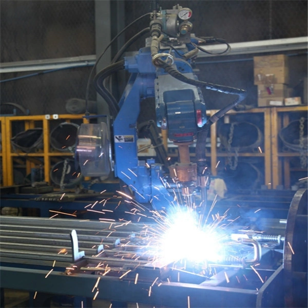 Automated welding machine producing consistent spot welds on fence panel mesh