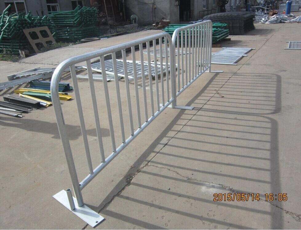 A comprehensive view of several hot-dipped galvanized crowd control barriers, featuring sturdy temporary fence feet, awaiting dispatch from DB Fencing's manufacturing facility. These durable crowd control barriers are expertly engineered for event perimeter management and public safety, reflecting our compliance with AS 4687-2022/2007 for global distributors and event management companies.