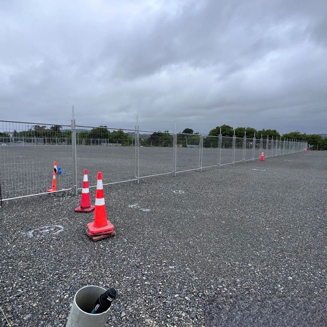 Temporary fencing Brisbane construction sites rely on: AS 4687 compliant galvanised welded mesh panels in a steel tube frame