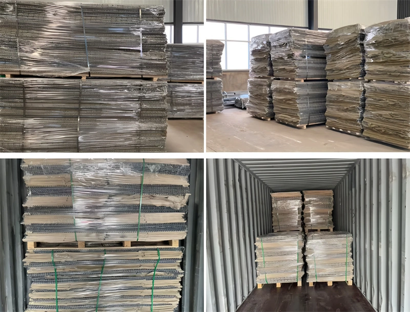 Anping Deban Metal Wire Mesh Products (DB Fencing) loads compact Hesco Barriers onto pallets for international shipping. This wholesale fencing solution meets AS 4687 standards and is ready for distribution in Australia and New Zealand.