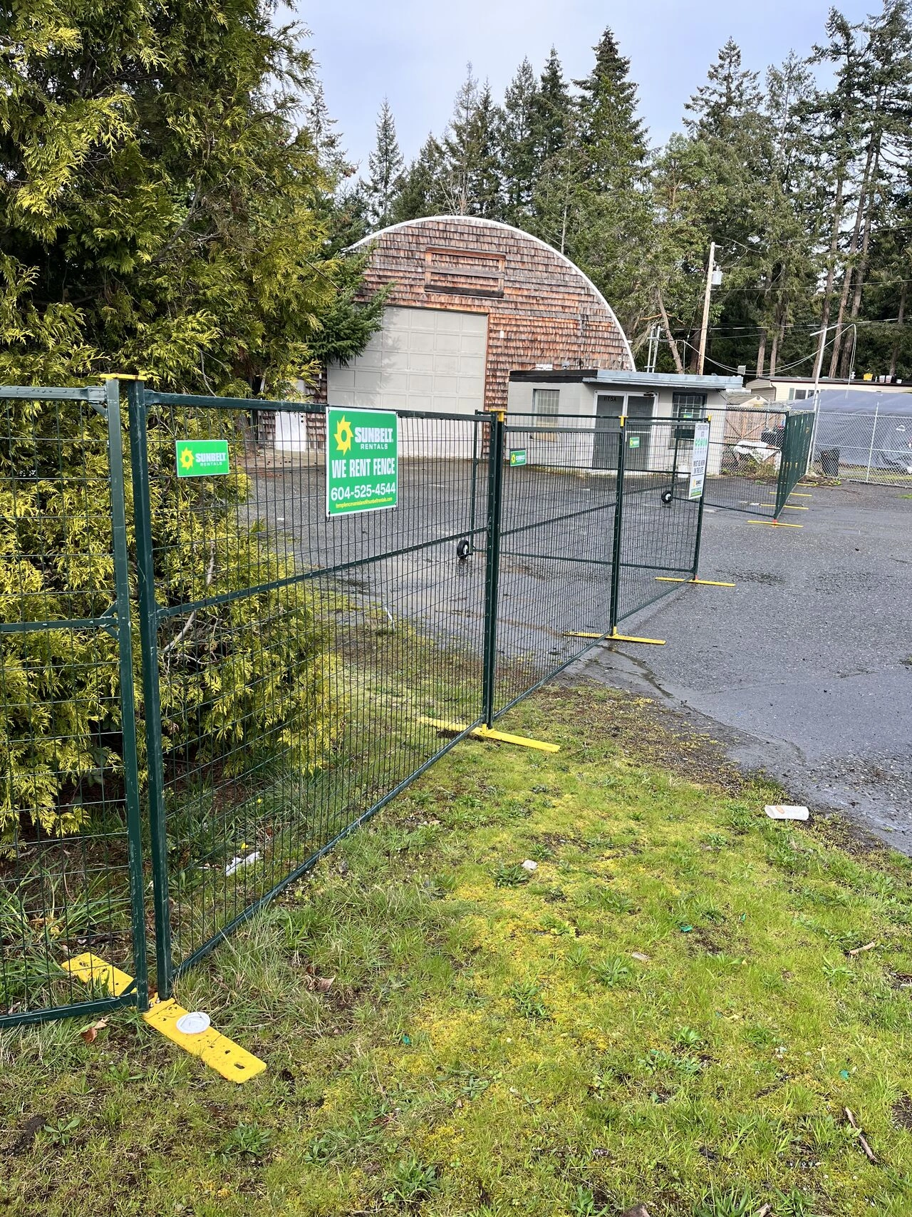 DB Fencing supplied steel security fencing installed for site perimeter protection in Canada. Our green coated temporary fencing panels provide durable construction site security.