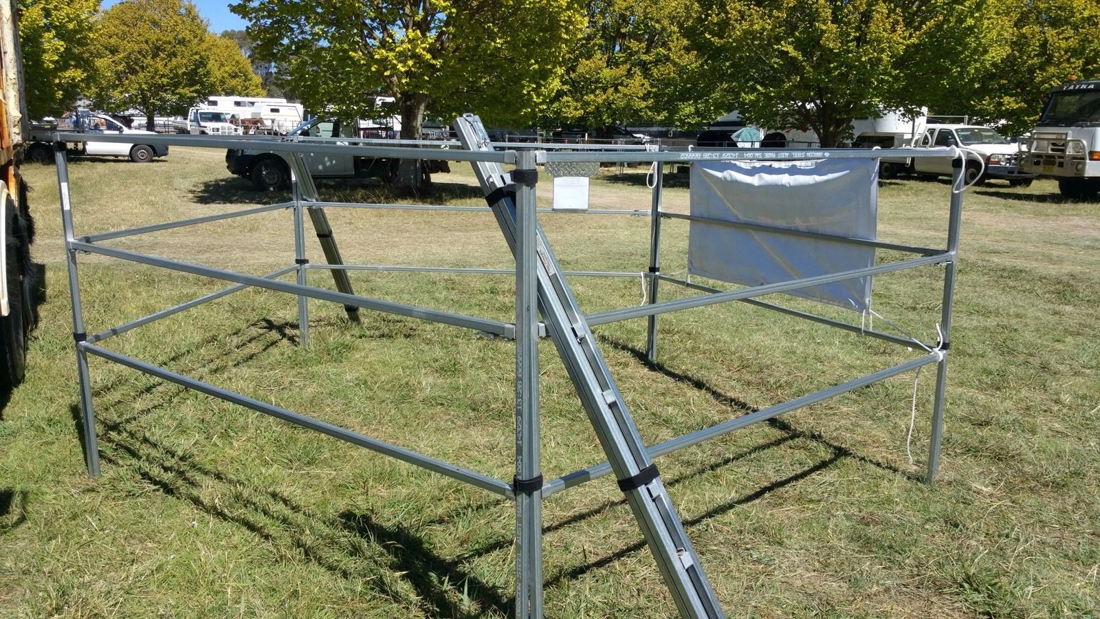 Durable galvanized cattle panels from DB Fencing, compliant with Australian Standards for livestock handling and construction site security.