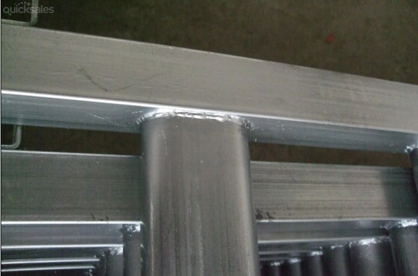 Close-up view of a welded joint on a hot-dipped galvanized cattle panel, showcasing robust construction for Australian Standard compliance. DB Fencing produces these durable livestock fencing systems for wholesale export.